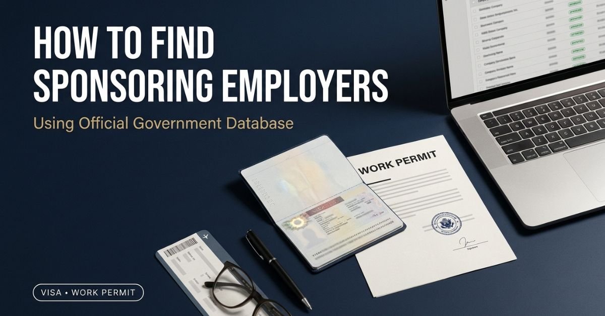 Guide to find sponsoring employers using an official government database for visa and work permit
