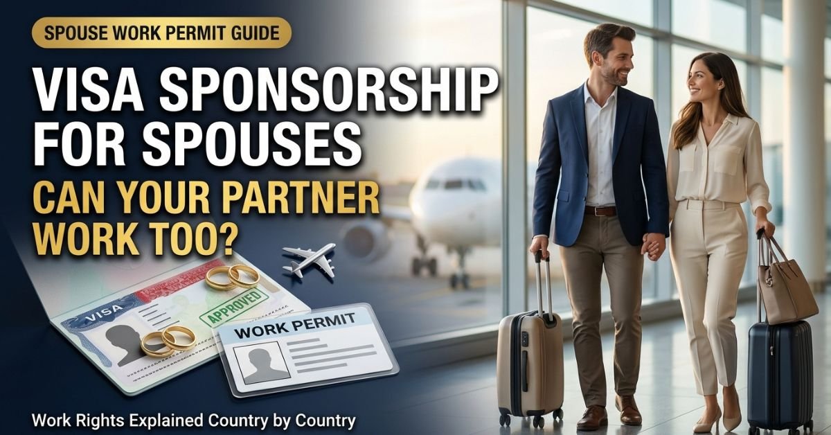 visa sponsorship for spouses guide with visa and work permit documents
