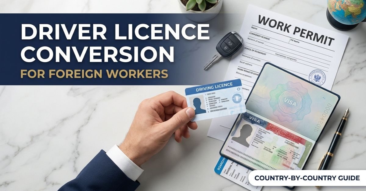 driver licence conversion for foreign workers with visa and work permit documents