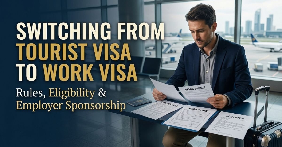 Switching from tourist visa to work visa depends on each country’s rules.